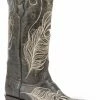 Ladies Roper Womens Feather Vintage Black Vamp - 0218
