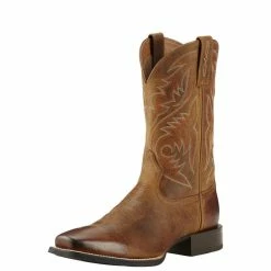 Men's Ariat Sport Herdsman Western Boot Powder Brown - 10018702