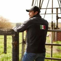 Men's Ariat New Team Softshell MEXICO Water Resistant Jacket - 10033525/10031424/10039459 -Nigro's Western Store 10031424 lifestyle