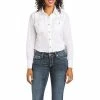 Ariat Ladies REAL Infamous Long Sleeve Shirt White - 10035256