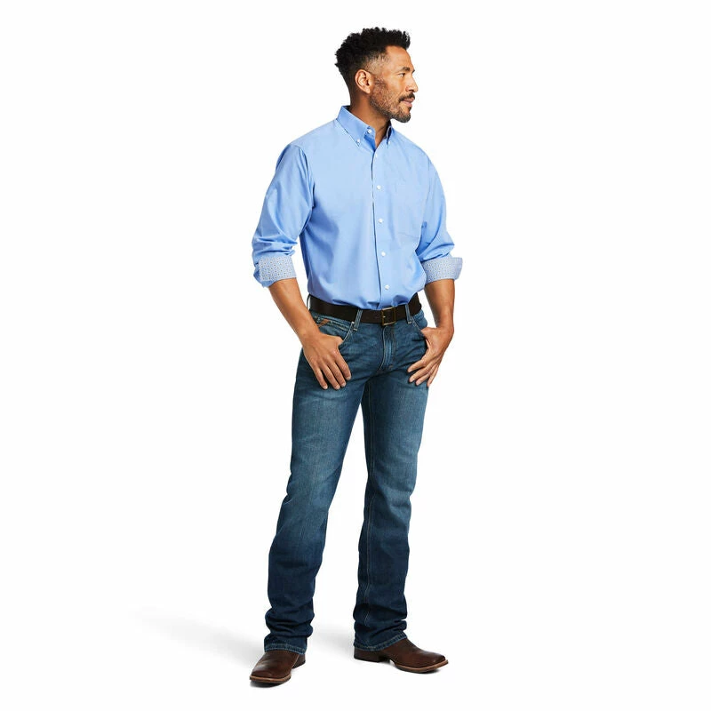 Men's Ariat Wrinkle Free Solid Pinpoint Oxford Classic Fit Shirt - 10039341 1 Men's Ariat Wrinkle Free Solid Pinpoint Oxford Classic Fit Shirt - 10039341