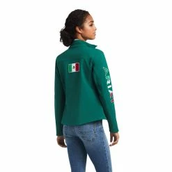 Ladies Ariat Classic Team MEXICO Softshell Water Resistant Jacket - 10031424/10039460 -Nigro's Western Store 10039460 back