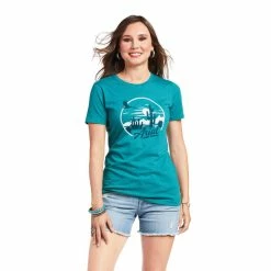 Ladies Ariat Opuntia Short Sleeve Tee - 10039973 -Nigro's Western Store 10039973 front