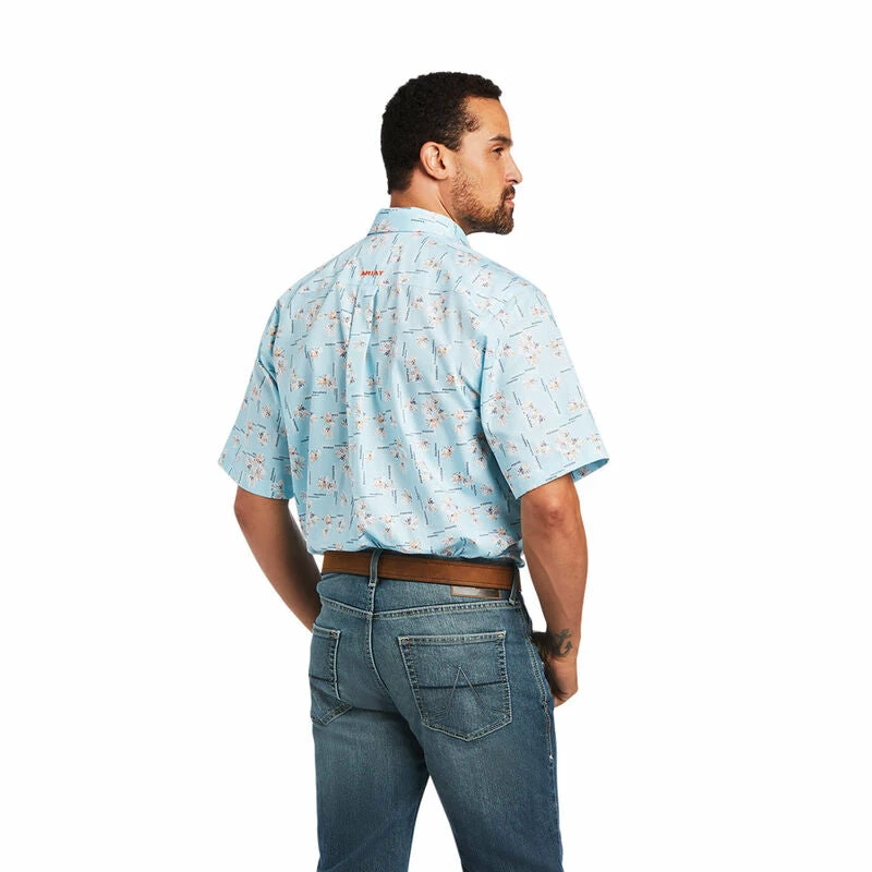 Men's Ariat Wrinkle Free Yariel Classic Fit Short Sleeve Shirt - 10040539 3 Men's Ariat Wrinkle Free Yariel Classic Fit Short Sleeve Shirt - 10040539 - Image 3