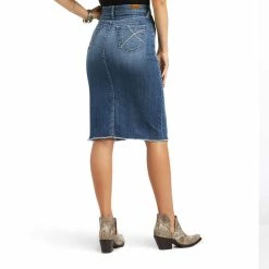 Ladies Ariat Denim Skirt - 10040577 6 Ladies Ariat Denim Skirt - 10040577 -Nigro's Western Store 10040577 back