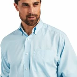 Men's Ariat Wrinkle Free Solid Pinpoint Oxford Classic Fit Long Sleeve Shirt - 10040586