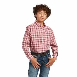Kids Ariat Pro Series Forrest Stretch Classic Fit Long Sleeve Shirt - 10040735