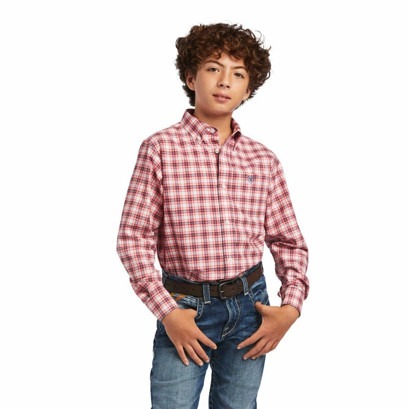 Kids Ariat Pro Series Forrest Stretch Classic Fit Long Sleeve Shirt - 10040735 1 Kids Ariat Pro Series Forrest Stretch Classic Fit Long Sleeve Shirt - 10040735