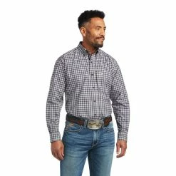 Men's Ariat Pro Series Michael Stretch Classic Long Sleeve Shirt - 10040774 -Nigro's Western Store 10040774 front