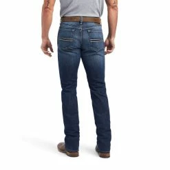 Men's Ariat M1 Remy Stackable Straight Jean In Bradford - 10042213 8 Men's Ariat M1 Remy Stackable Straight Jean In Bradford - 10042213 -Nigro's Western Store 10042213 back