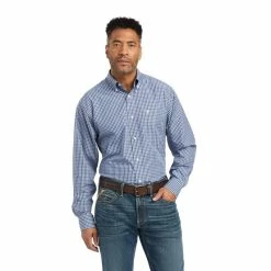 Men's Ariat Wrinkle Free Ellison Fitted Shirt - 10042283 -Nigro's Western Store 10042283 front