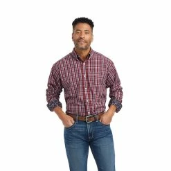 Men's Ariat Wrinkle Free Emilio Classic Fit Shirt - 10042286 -Nigro's Western Store 10042286 front