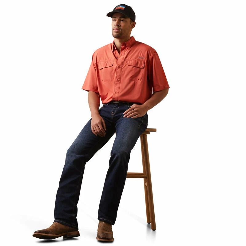 Nigro's Western Store #1 Men's Ariat VentTEK Outbound Classic Fit Short Sleeve Shirt - 10043347 2 Nigro's Western Store #1 Men's Ariat VentTEK Outbound Classic Fit Short Sleeve Shirt - 10043347 - Image 2