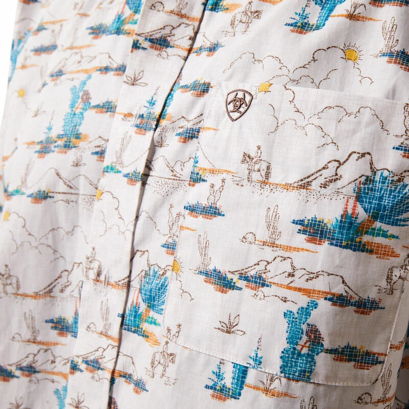 Men's Ariat Krish Classic Fit Short Sleeve Shirt - 10043639 Nigro's Western Store #1 Men's Ariat Krish Classic Fit Short Sleeve Shirt - 10043639 -Nigro's Western Store 10043639 02