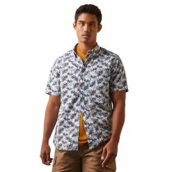 Nigro's Western Store #1 Men's Ariat Palm Waves Stretch Modern Fit Shirt - 10043706