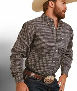 Men's Ariat Wrinkle Free Oscar Fitted Long Sleeve Shirt - 10043856
