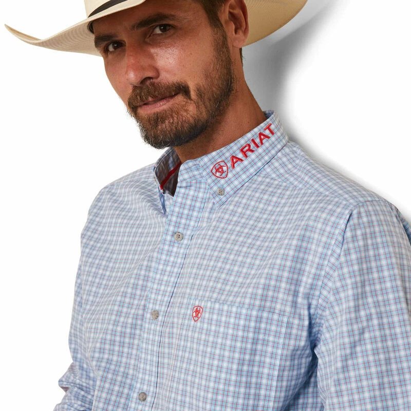 Men's Ariat Pro Series Team Hylton Fitted Long Sleeve Shirt - 10043875 Nigro's Western Store #1 Men's Ariat Pro Series Team Hylton Fitted Long Sleeve Shirt - 10043875 -Nigro's Western Store 10043875 01