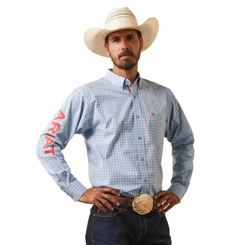Men's Ariat Pro Series Team Hylton Fitted Long Sleeve Shirt - 10043875 Nigro's Western Store #1 Men's Ariat Pro Series Team Hylton Fitted Long Sleeve Shirt - 10043875 -Nigro's Western Store 10043875 front