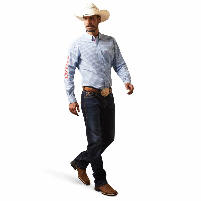 Men's Ariat Pro Series Team Hylton Fitted Long Sleeve Shirt - 10043875 Nigro's Western Store #1 Men's Ariat Pro Series Team Hylton Fitted Long Sleeve Shirt - 10043875 -Nigro's Western Store 10043875 full