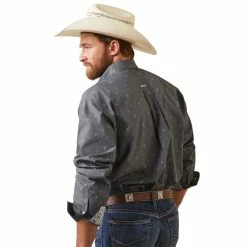 Nigro's Western Store #1 Men's Ariat Wrinkle Free Faraz Classic Fit Long Sleeve Shirt - 10043879 -Nigro's Western Store 10043879 back