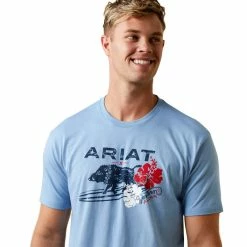 Nigro's Western Store #1 Men's Ariat Surfboarding Western Aloha T-Shirt - 10044013 -Nigro's Western Store 10044013 01