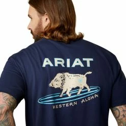 Nigro's Western Store #1 Men's Ariat Surf Boar Western Aloha T-Shirt - 10044014 -Nigro's Western Store 10044014 02