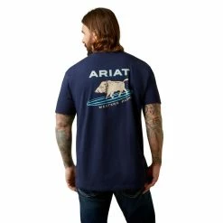 Nigro's Western Store #1 Men's Ariat Surf Boar Western Aloha T-Shirt - 10044014 -Nigro's Western Store 10044014 back