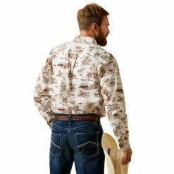 Nigro's Western Store #1 Men's Ariat Wrinkle Resist Paniolo Western Aloha Stretch Classic Fit Shirt - 10044020 -Nigro's Western Store 10044020 back