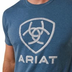 Men's Ariat Steel Bar Logo T-Shirt - 10044782 -Nigro's Western Store 10044782 01