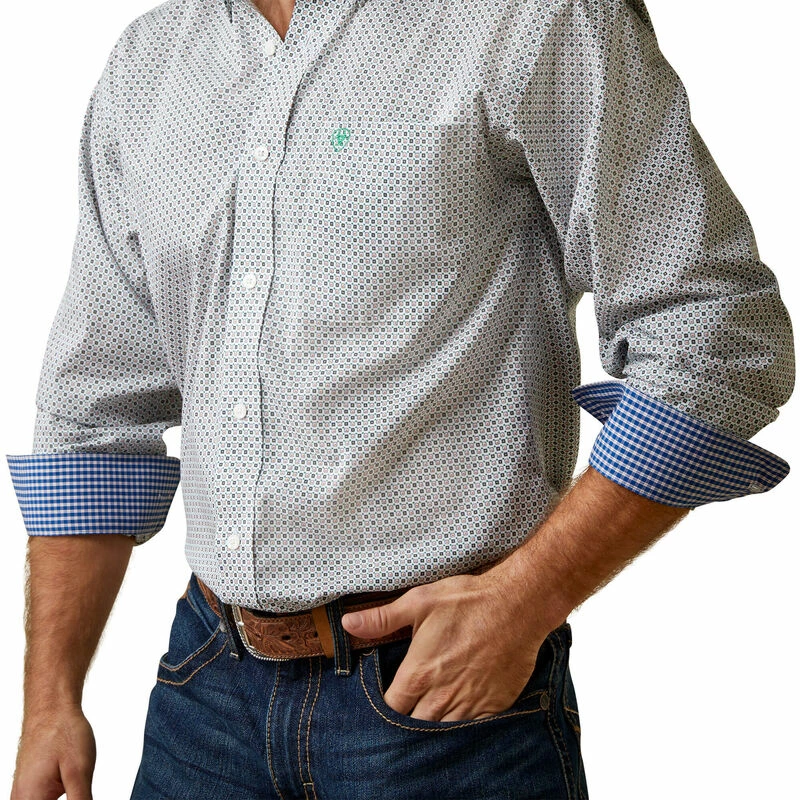 Nigro's Western Store #1 Men's Ariat Wrinkle Free Flynt Fitted Shirt - 10045070 4 Nigro's Western Store #1 Men's Ariat Wrinkle Free Flynt Fitted Shirt - 10045070 - Image 4