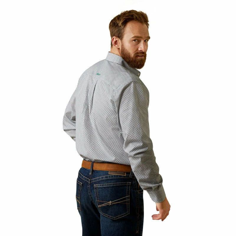 Nigro's Western Store #1 Men's Ariat Wrinkle Free Flynt Fitted Shirt - 10045070 2 Nigro's Western Store #1 Men's Ariat Wrinkle Free Flynt Fitted Shirt - 10045070 - Image 2