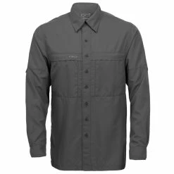 Men's GameGuard Outdoors GunMetal MicroFiber Long Sleeve Shirt - 1024:GUN