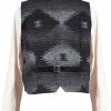 Men's Scully Suede Black Vest With Knit Back - 1045/19