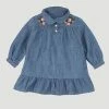 Kids Wrangler Long Sleeve Embroidered Denim Dress - 10PQD540B