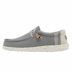 Hey Dude Shoes Men's Hey Dude Wally Linen Natural Grey - 110793297