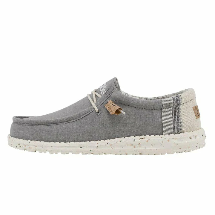 Hey Dude Shoes Men's Hey Dude Wally Linen Natural Grey - 110793297 1 Hey Dude Shoes Men's Hey Dude Wally Linen Natural Grey - 110793297