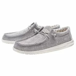 Hey Dude Shoes Men's Hey Dude Wally Linen Iron - 110793901
