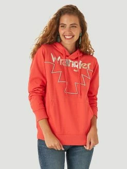 Ladies Wrangler Retro Metallic Logo Pullover Hoodie - 112317323 - FINAL SALE