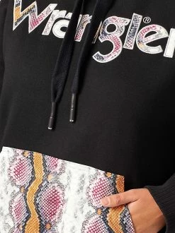 Ladies Wrangler Retro Snake Print Hoodie In Mamba - 112321374 -Nigro's Western Store 112321374 ALT3