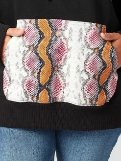 Ladies Wrangler Retro Snake Print Hoodie In Mamba - 112321374 -Nigro's Western Store 112321374 ALT4