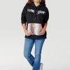 Ladies Wrangler Retro Snake Print Hoodie In Mamba - 112321374