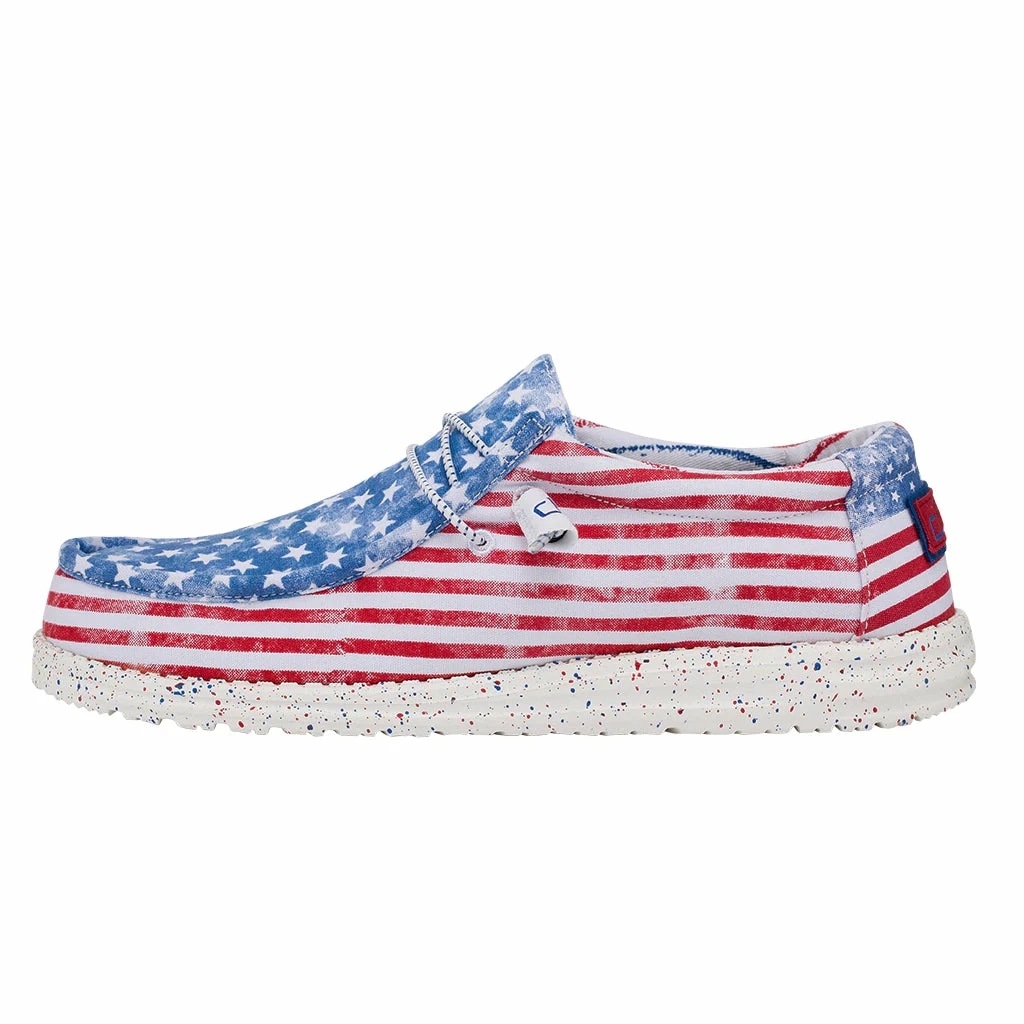 Men's Hey Dude Wally Patriotic Stars And Stripes - 40001-9C8 6 Men's Hey Dude Wally Patriotic Stars And Stripes - 40001-9C8 - Image 6