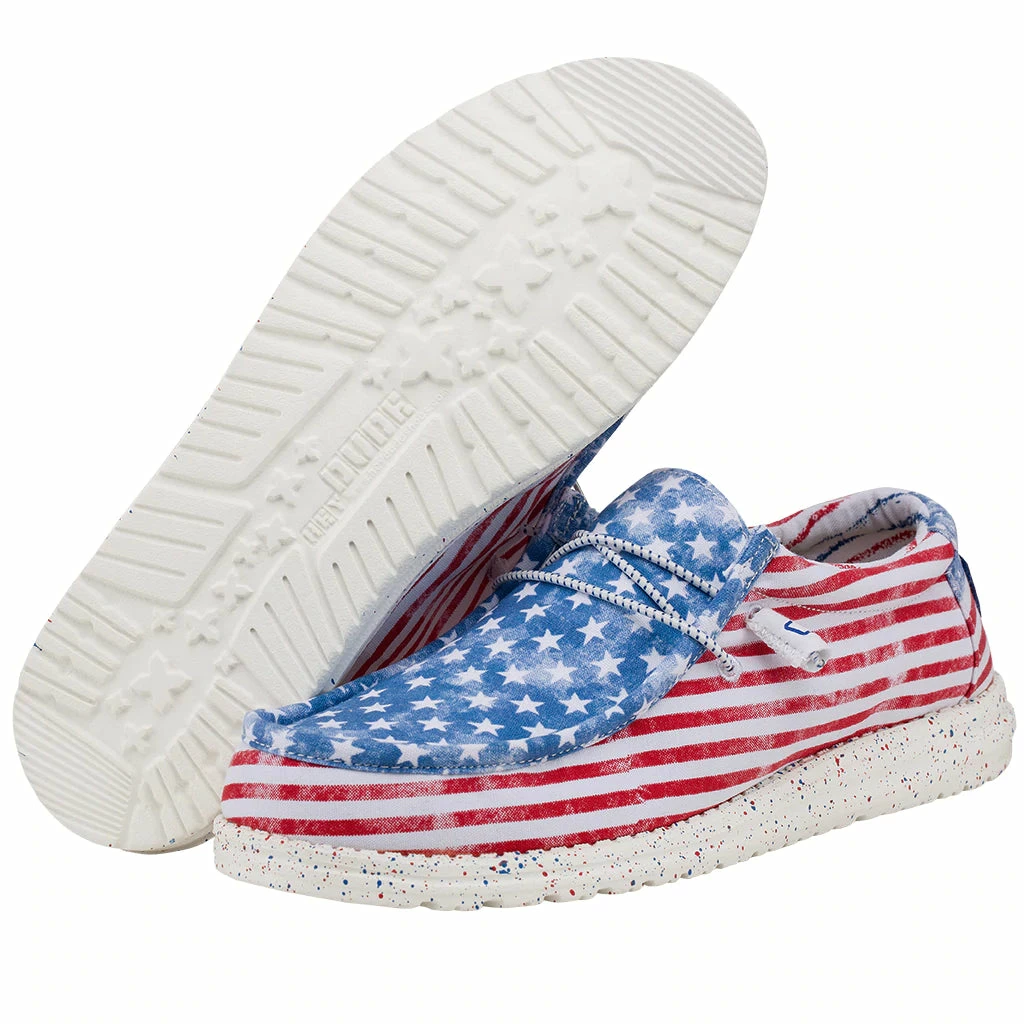 Men's Hey Dude Wally Patriotic Stars And Stripes - 40001-9C8 2 Men's Hey Dude Wally Patriotic Stars And Stripes - 40001-9C8 - Image 2