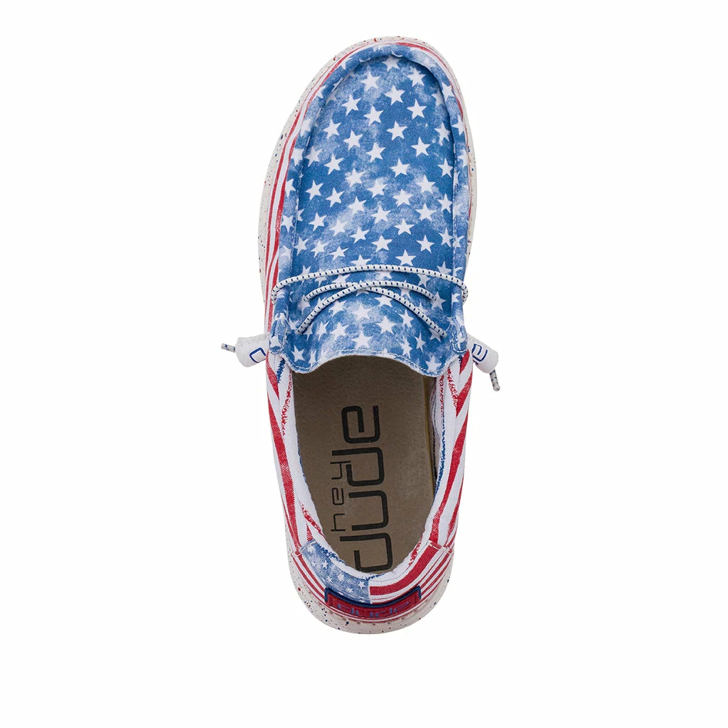 Men's Hey Dude Wally Patriotic Stars And Stripes - 40001-9C8 3 Men's Hey Dude Wally Patriotic Stars And Stripes - 40001-9C8 - Image 3