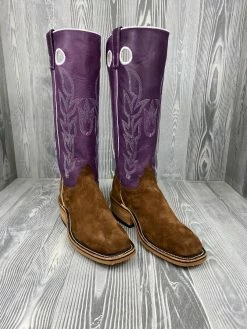 Olathe Boots Men's Olathe Latte & Bacon 15" Violet Buffamonte Top