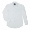 Wrangler Western Snap Shirt - Long Sleeve Solid Broadcloth - 71105BK/71105WH