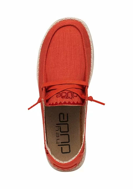 Ladies Hey Dude Wendy Inca Poppy Red - 121417123 2 Ladies Hey Dude Wendy Inca Poppy Red - 121417123 - Image 2