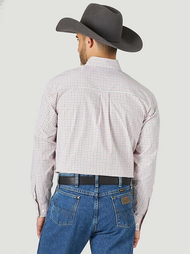 Men's Wrangler George Straight White Plaid Long Sleeve Shirt - MGSM974 Men's Wrangler George Straight White Plaid Long Sleeve Shirt - MGSM974 -Nigro's Western Store George Straight Ls White Plaid Mgsm974 S 2 76697.1641614763