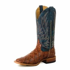 Men's Horse Power HP-1823 Cognac Filet Fo Fish Print