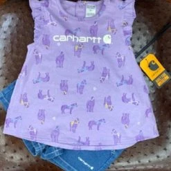 Toddler Carhartt Horse Print Short Set